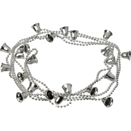 Бусы новогодние на елку Miland Колокольчики 270 см. пластиковые   серебристые