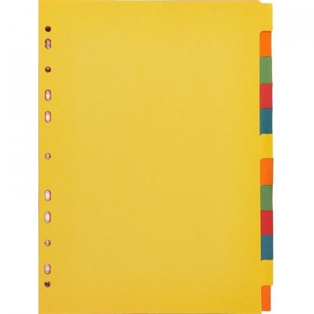 Разделитель листов Attache А4 картонный 12 листов цветной (297х210 мм)