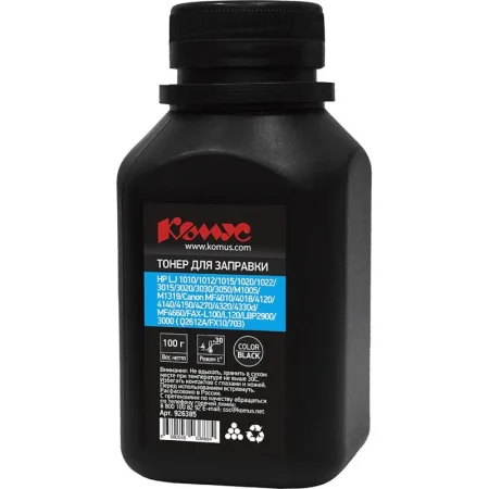 Тонер Комус для HP/Canon Q2612A/FX10/703 100 г черный