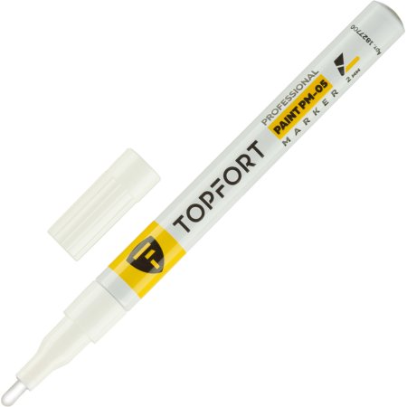 Маркер промышленный TOPFORT Paint для универсальной маркировки белый (2  мм)
