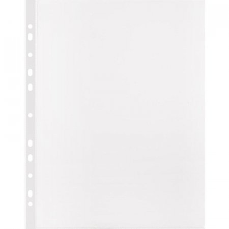 Файл-вкладыш ЭКО А4 35 мкм гладкий прозрачный 100 штук в упаковке