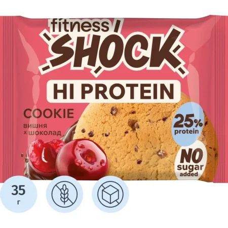 Печенье протеиновое FitnessSHOCK вишня-шоколад 35 г