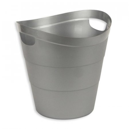 Корзина для мусора с ручками Uniplast 12 л пластик серая (29х30 см)