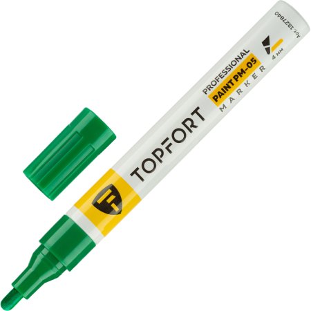 Маркер промышленный TOPFORT Paint для универсальной маркировки зеленый  (4 мм)