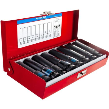 Набор головок ударных King Tony 4410MP01 12-24 мм 1/2' 8 предметов