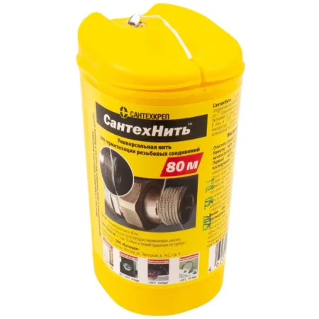Нить для герметизации резьбы Сантехкреп СантехНить 80 м (СТН80)