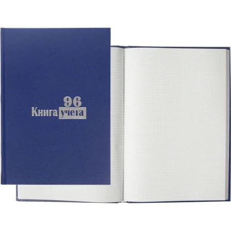 Книга учета 96 листов А4 в клетку блок типографская бумага Выбор есть  (обложка из бумвинила)
