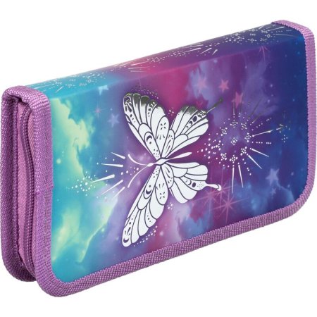 Пенал односекционный Комус Класс Волшебная бабочка фиолетовый