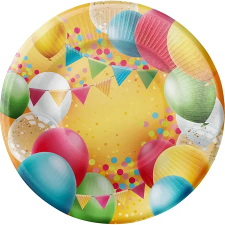 Набор тарелок одноразовых Империя Поздравлений Воздушные шары 18 см (6  штук в упаковке)