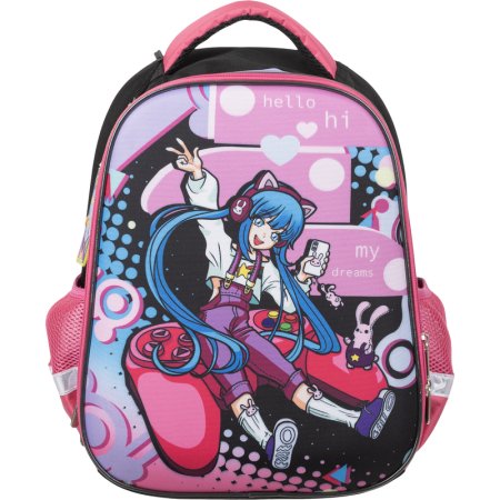 Рюкзак ортопедический Комус Класс Rainbow Anime Game розовый