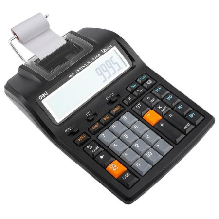 Калькулятор печатающий Deli EM121-EU 12-разрядный 172x203x55 мм