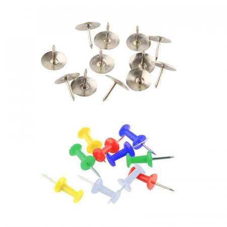 Набор канцелярский кнопок Attache (канцелярские 50 штук, силовые 50 штук)