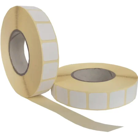 Термотрансферные этикетки 15х15 мм бумажные полуглянцевые (диаметр  втулки 76 мм, 9 рулонов по 6000 этикеток)