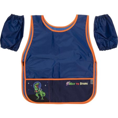 Фартук для труда Комус Класс Cosmorex синий с нарукавниками