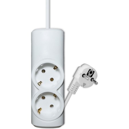 Удлинитель PROGIX PG210 2 розетки 2 м с заземлением белый