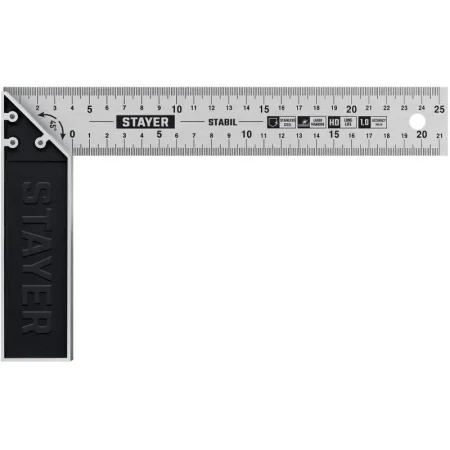 Угольник столярный Stayer Professional 250 мм алюминиевый/стальной  (3431-25_z02)