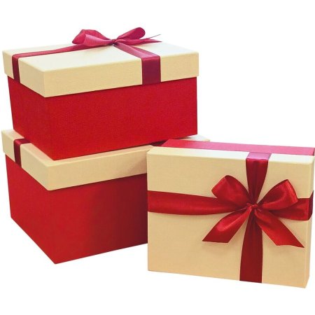 Набор подарочных коробок 3 в 1 Рогожка (3 штуки в наборе)