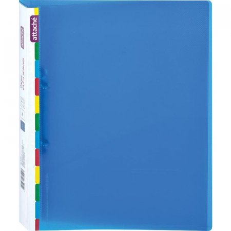 Папка на 2-х кольцах Attache Diagonal пластиковая 25 мм синяя