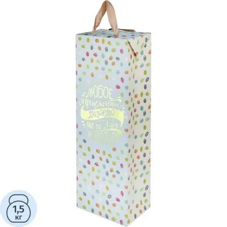 Пакет подарочный под бутылку ламинированный Magic Pack Начало приключений (34.5x12.5x8.3 см)