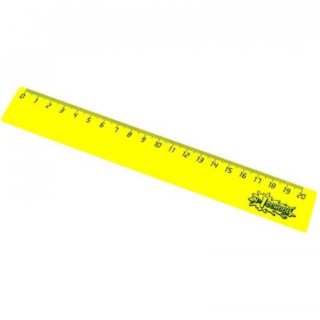Линейка №1 School 20 см пластиковая желтая