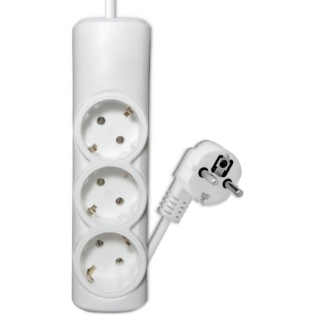 Удлинитель PROGIX PG310 3 розетки 2 м с заземлением белый