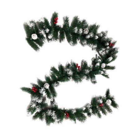 Гирлянда хвойная Magic Time с украшениями/заснеженная 270x25 см