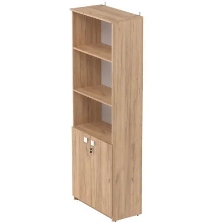 Шкаф для документов Easy Оптима LT полузакрытый (дуб крафт золотой,  702х367х1997 мм)