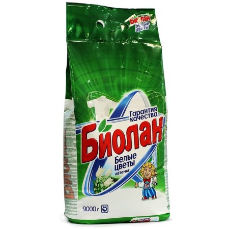 Порошок стиральный автомат Биолан Белые цветы 9 кг