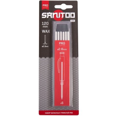 Набор грифелей Sanitoo Pro 120 мм воск (6 штук в упаковке)