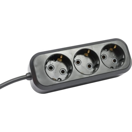 Удлинитель Атлант ПВС 3 розетки 3 м с заземлением чёрный (80010)