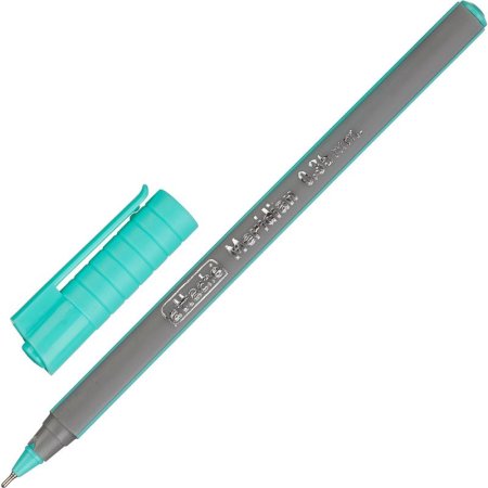 Ручка шариковая Attache Meridian синяя корпус soft touch (серо-бирюзовый  корпус, толщина линии 0.35 мм)