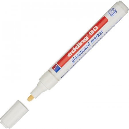 Маркер для стеклянных досок Edding E-90/049 белый (толщина линии 2-3 мм)