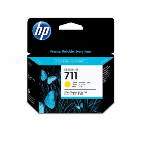 Картридж HP 711 CZ136A желтый