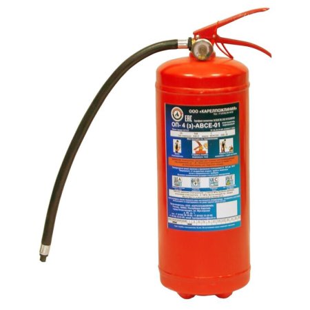Огнетушитель порошковый КАРЕЛПОЖЛИНИЯ ОП-4(з) (АВСЕ, 2А 55В СЕ,  ЗПУ-латунь)