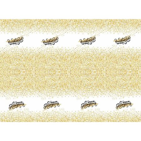 Скатерть одноразовая Патибум Золотой Звездопад 180х110 см разноцветная