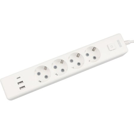 Удлинитель Power Cube 4 розетки + USB 1.9 м с заземлением и выключателем  (PC-6-2M)