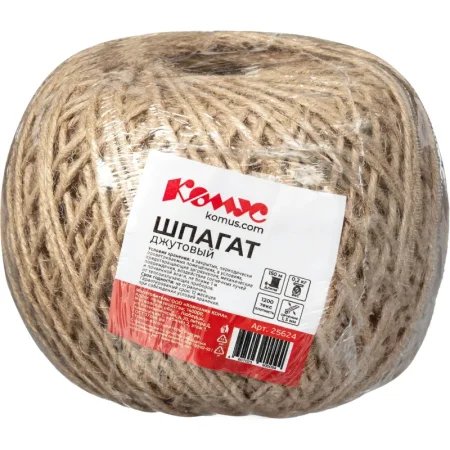 Шпагат джутовый 1200 текс (длина 150 м, 0.2 кг в бобине)