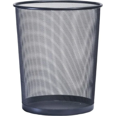 Корзина для мусора и бумаг Luscan 12.3 л окрашенная сталь чёрная  (28x26x26 см)