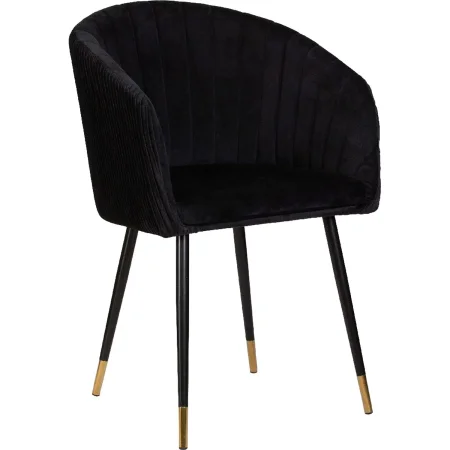 Кресло обеденное Dobrin Mary чёрный (велюр, металл)