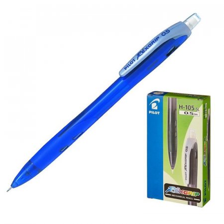 Карандаш механический PILOT H-105 REX GRIP, 0,5мм, с ластиком