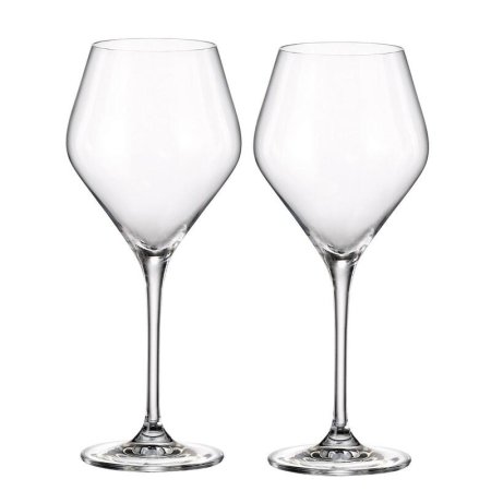 Набор бокалов для вина Crystal Bohemia Loxia стеклянные 400 мл (2 штуки  в упаковке)