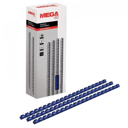 Пружины для переплета пластиковые ProMega Office 10мм синие 100шт/уп.