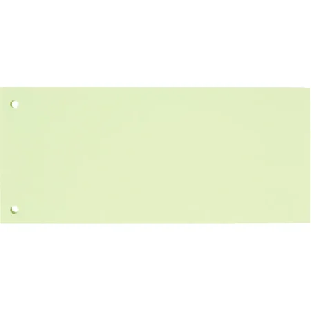 Разделитель листов картонный Комус 100 листов по цветам зеленый (105x240  мм)