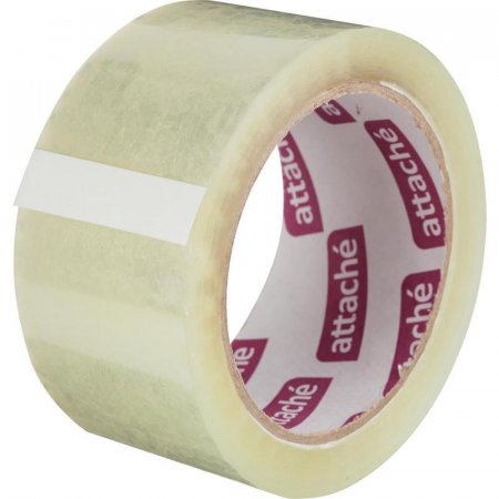 Клейкая лента упаковочная Attache 50 мм x 66 м 50 мкм прозрачная (морозостойкая)