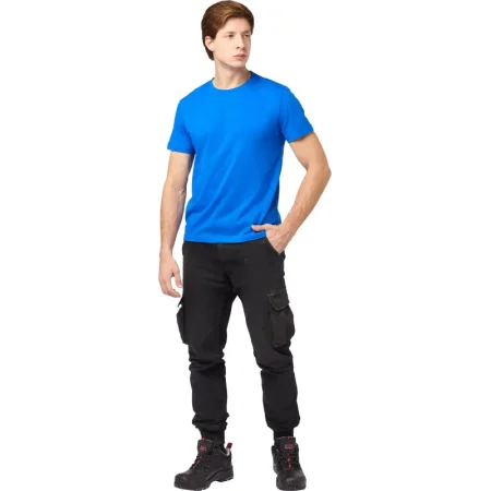 Футболка васильковая короткий рукав 100% хлопок (размер 64-66 (ХХХХL))