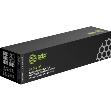 Картридж лазерный Cactus CS-CE310A CE310A для HP чёрный совместимый