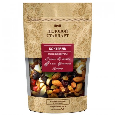 Коктейль Деловой Стандарт смесь орехов и сухофруктов 200 г