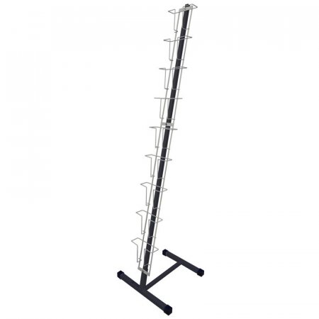 Стойка напольная Attache разборная на 9 лотков (черная с хромом,  161x41x39 см)