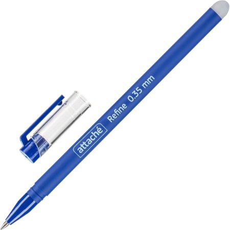 Ручка гелевая со стираемыми чернилами Attache Refine синяя (толщина  линии 0.35 мм)
