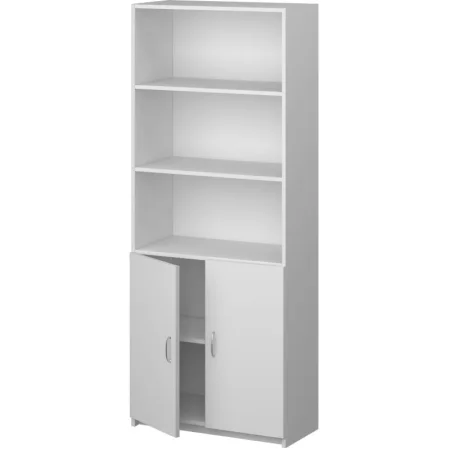 Шкаф для документов СП-Бюджет 2552 полузакрытый (белый шагрень,  716х349х1810 мм)